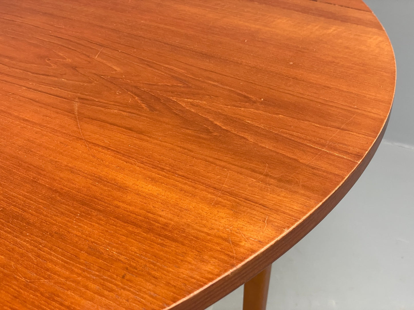 Vintage 1960s Teak Table Drop Leaf Kitchen Circular Retro Mid Century EB12496