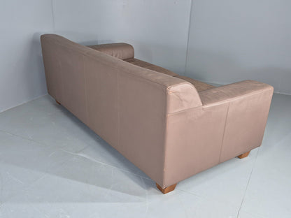 Vintage 2.5 Seater Sofa Taupe Leather Modern Design De Sede Style EB12477