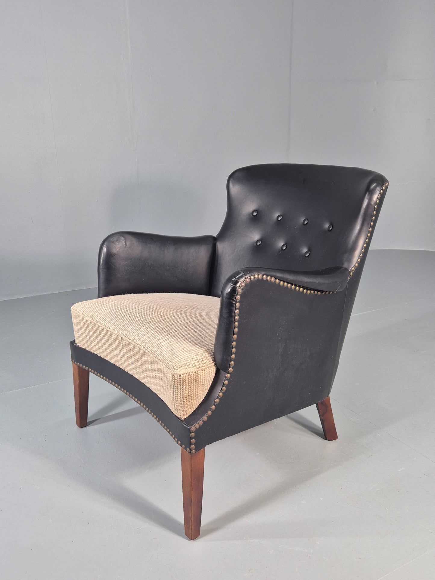 Vintage Danish Mid Century Armchair 1950s Design Organic Modernism Retro EB12192