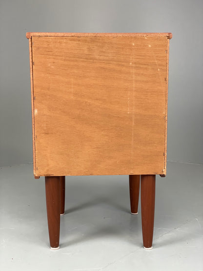 Vintage Teak Bedside Cabinet By Shreiber Mid Century Drawer Retro 1960s EB13166