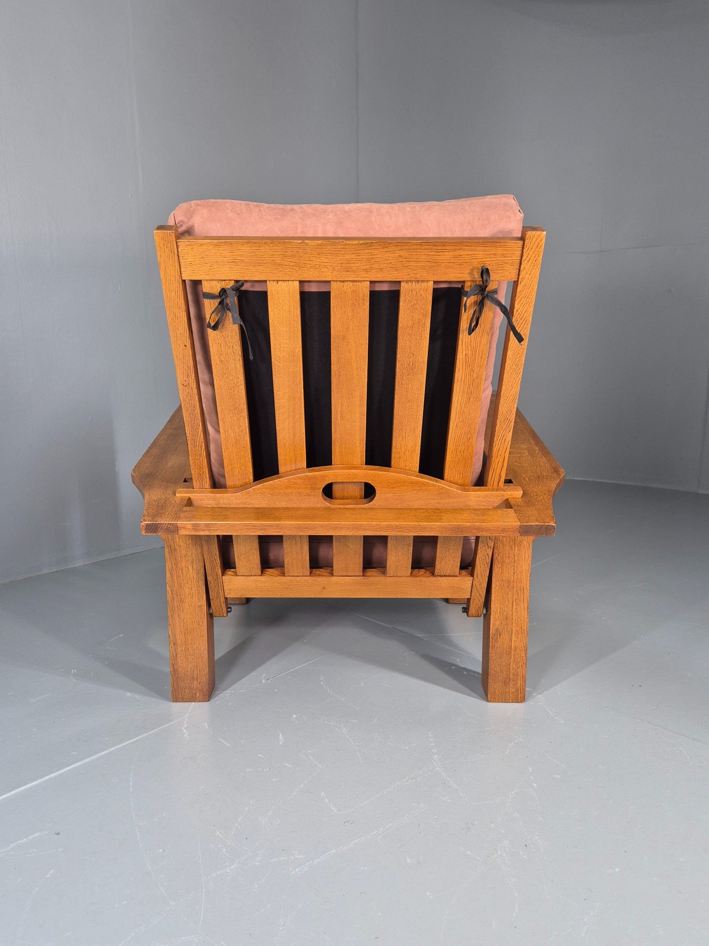 Vintage Stickley  Mission Chair Leather Upholstery Arts and Crafts Oak EB12483