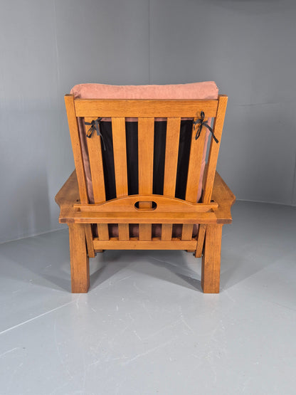 Vintage Stickley  Mission Chair Leather Upholstery Arts and Crafts Oak EB12483