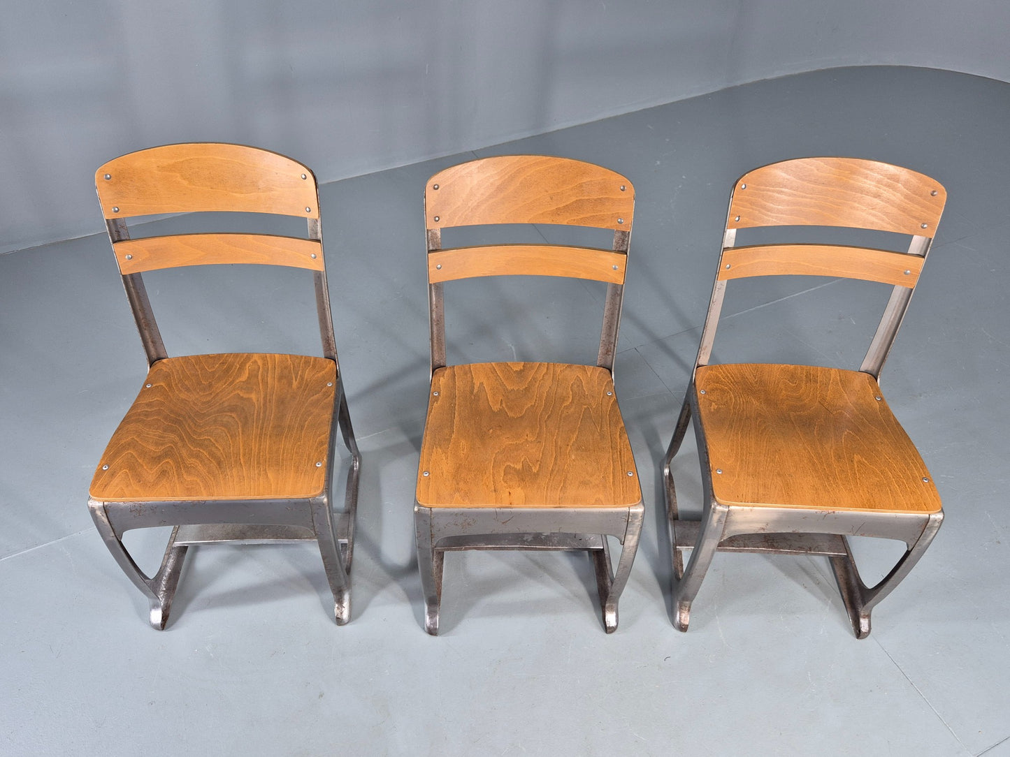 3 Vintage American seating Co. Envoy Chairs Adult size Retro MCM 1950s EB12552