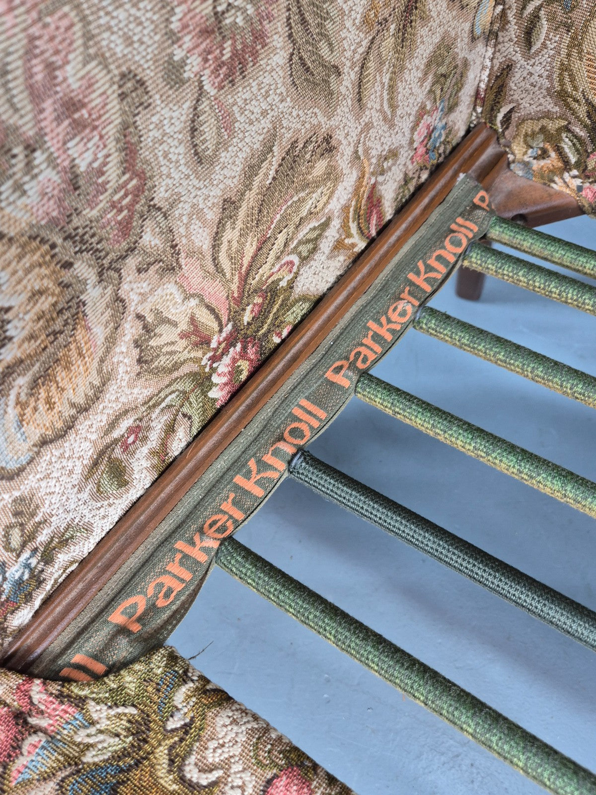 Vintage Parker Knoll Retro 1960s Armchair Floral Upholstery Beech Frame EB12167