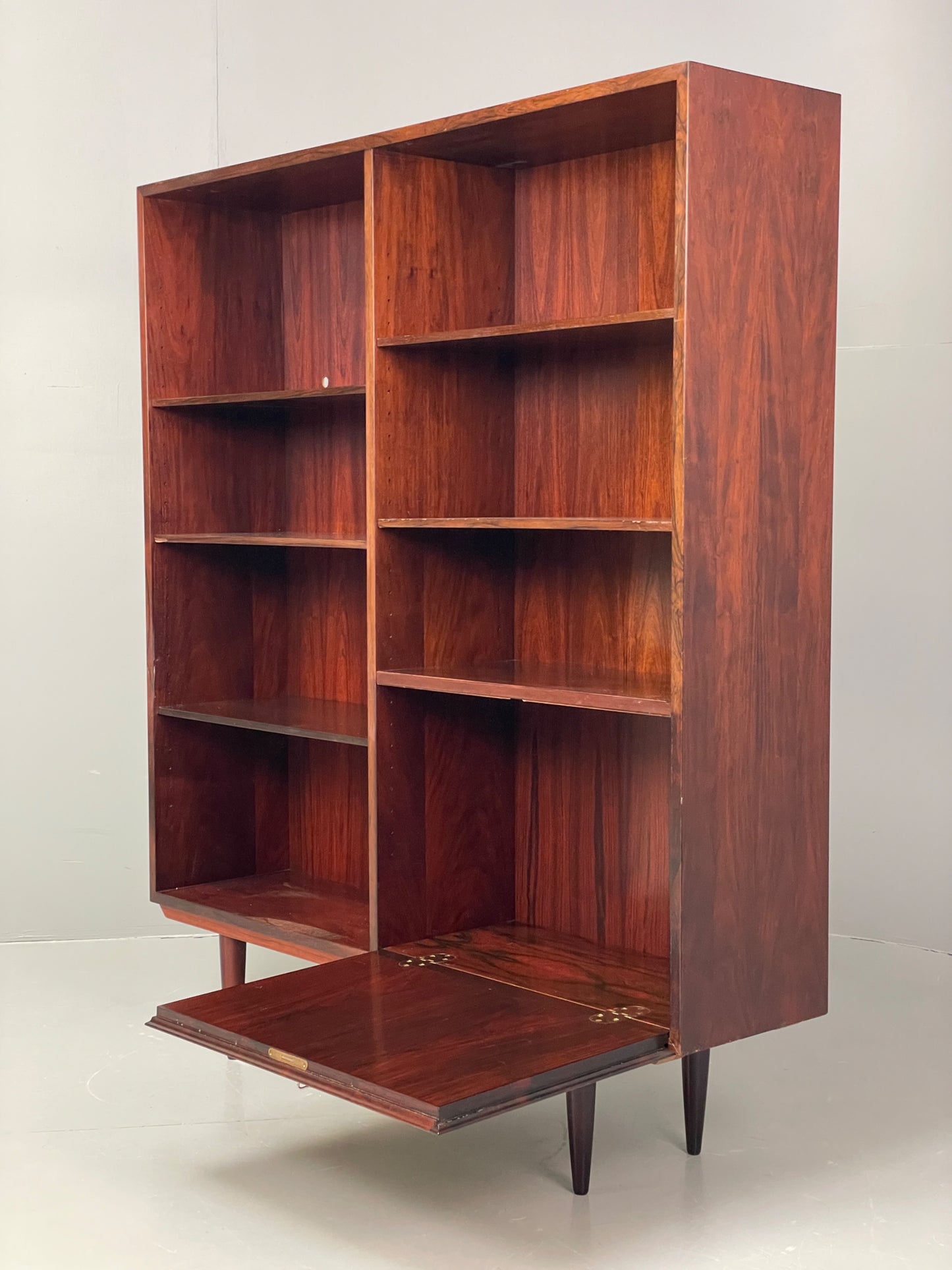 Vintage 1960s Shelving Unit Bookcase Omann Jun Mid Century EB12327