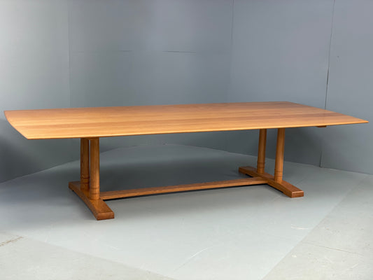 Solid Oak Dining Table 12 Seater 3.2m Large Refectory Bespoke Custom EB12890