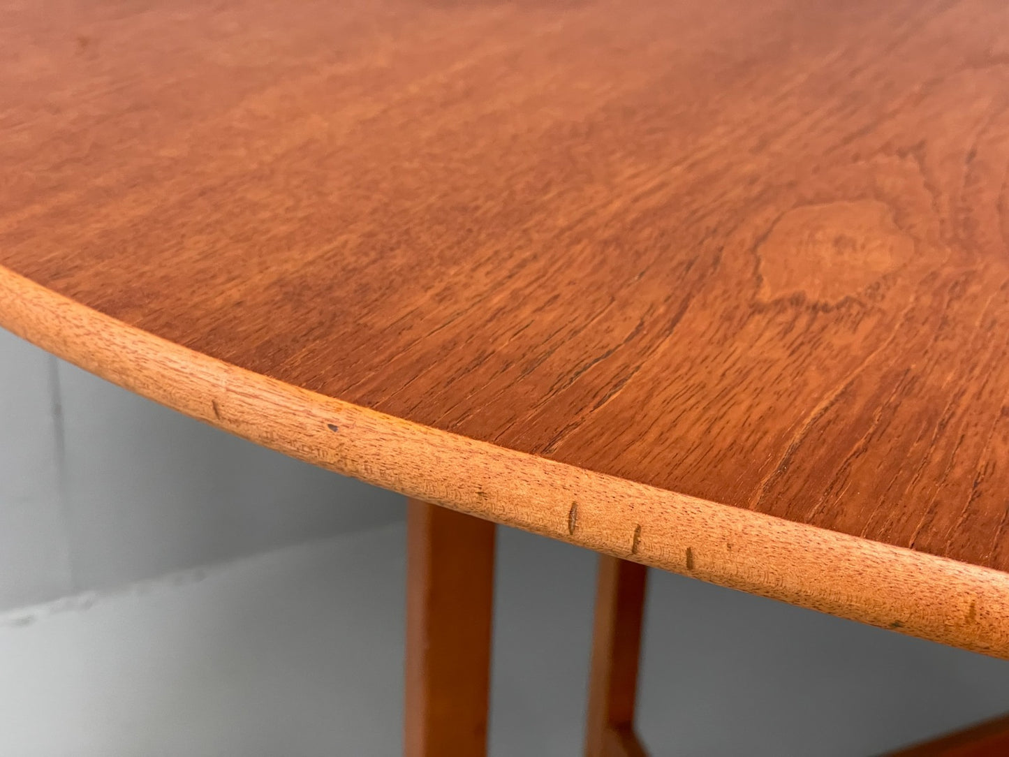 Vintage Teak Dropleaf Table By Jentique 1960s Oval Beech Retro EB11695 MWOO
