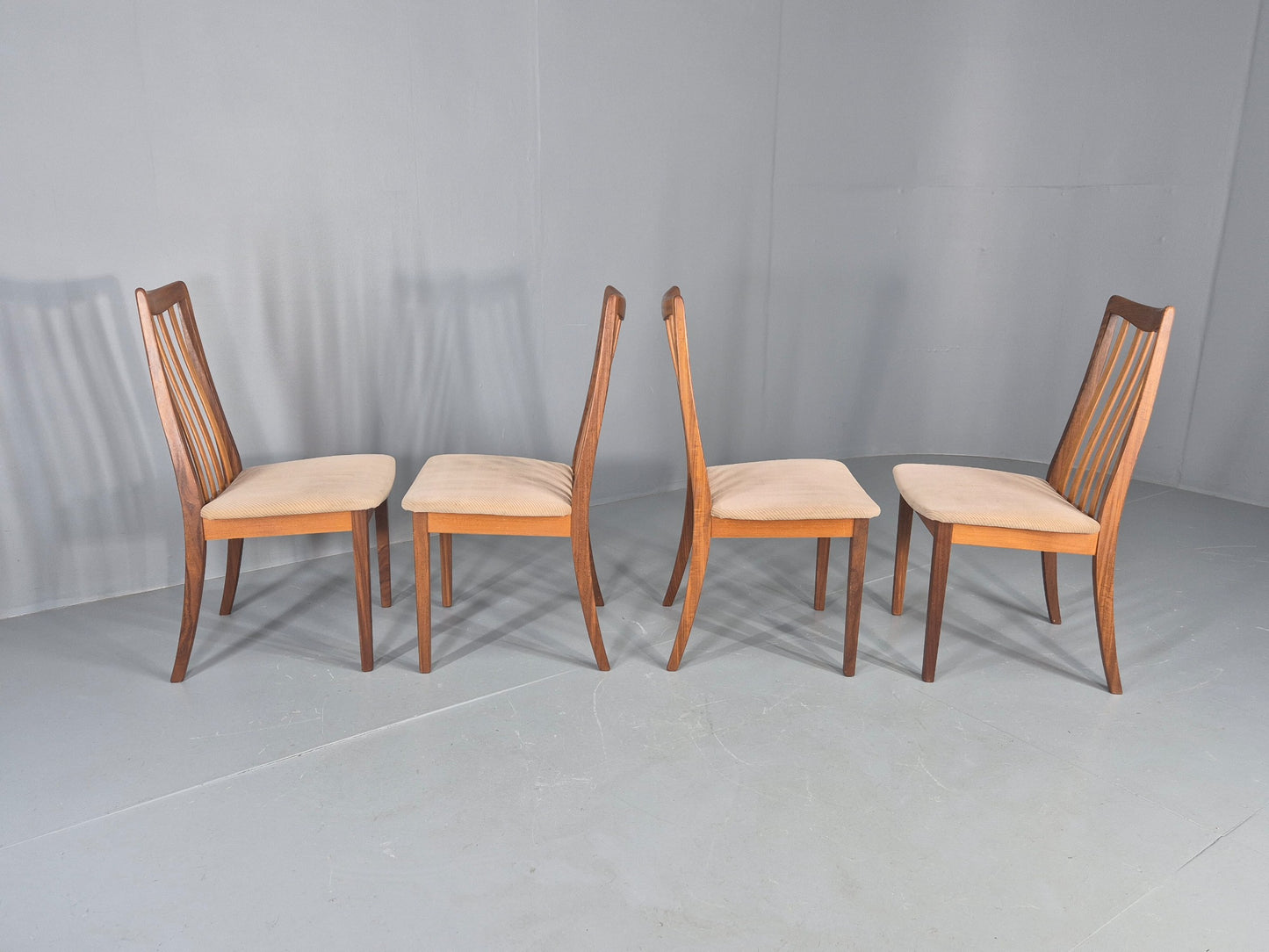 4  Vintage G Plan Dining Chairs Fresco Range Teak 1970s Retro MCM EB12461