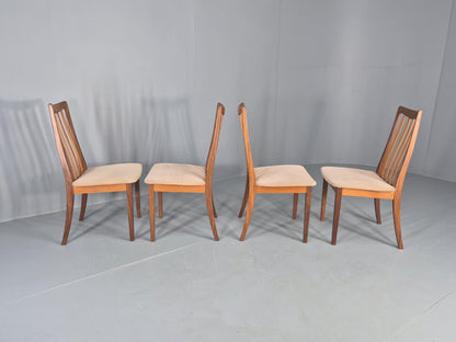 4  Vintage G Plan Dining Chairs Fresco Range Teak 1970s Retro MCM EB12461