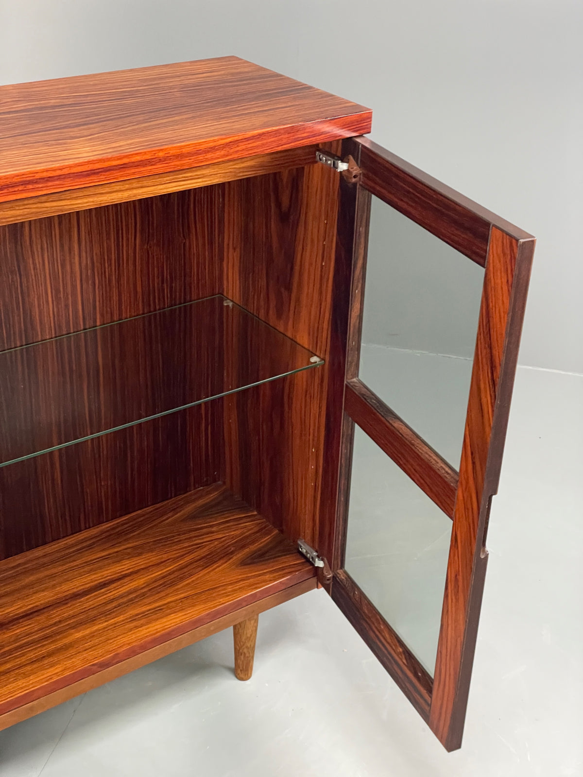 Vintage Swedish Glazed Bookcase Retro Chunky Shelving 1980s EB13111