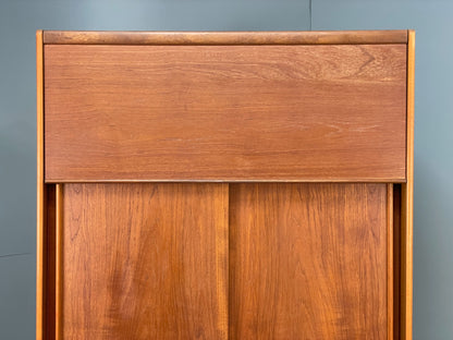 Vintage Austinsuite Teak Wardrobe Retro 1970s Shelves Clothes Cupboard EB12078