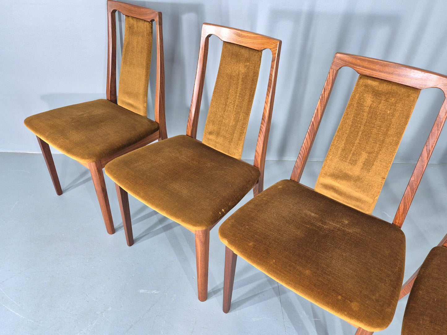 6 Vintage G Plan Dining Chairs Teak Frames 1980s Retro Mid Century EB12832