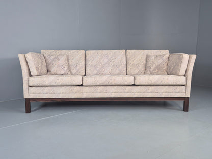 Vintage 3 Seater Sofa 1980s Danish Design Geometric Pattern Retro MCM Eb12581