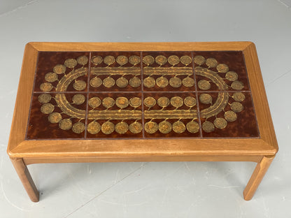 Vintage Nathan Coffee Table Tile Topped 1970s Retro Rectangular EB12279