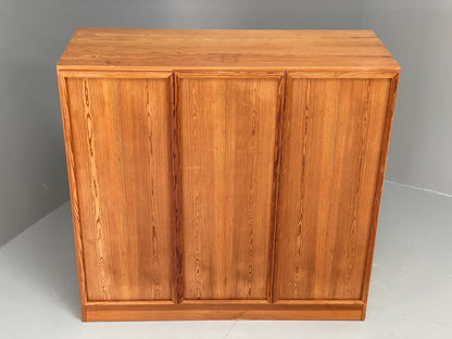 Vintage Danish Pine Cabinet By Viborg Møbler 1970s Drawers Shelving EB10846