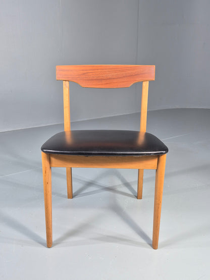Vintage Teak Dining Chair 1960s Retro Mid Century Vinyl Seat EB11759