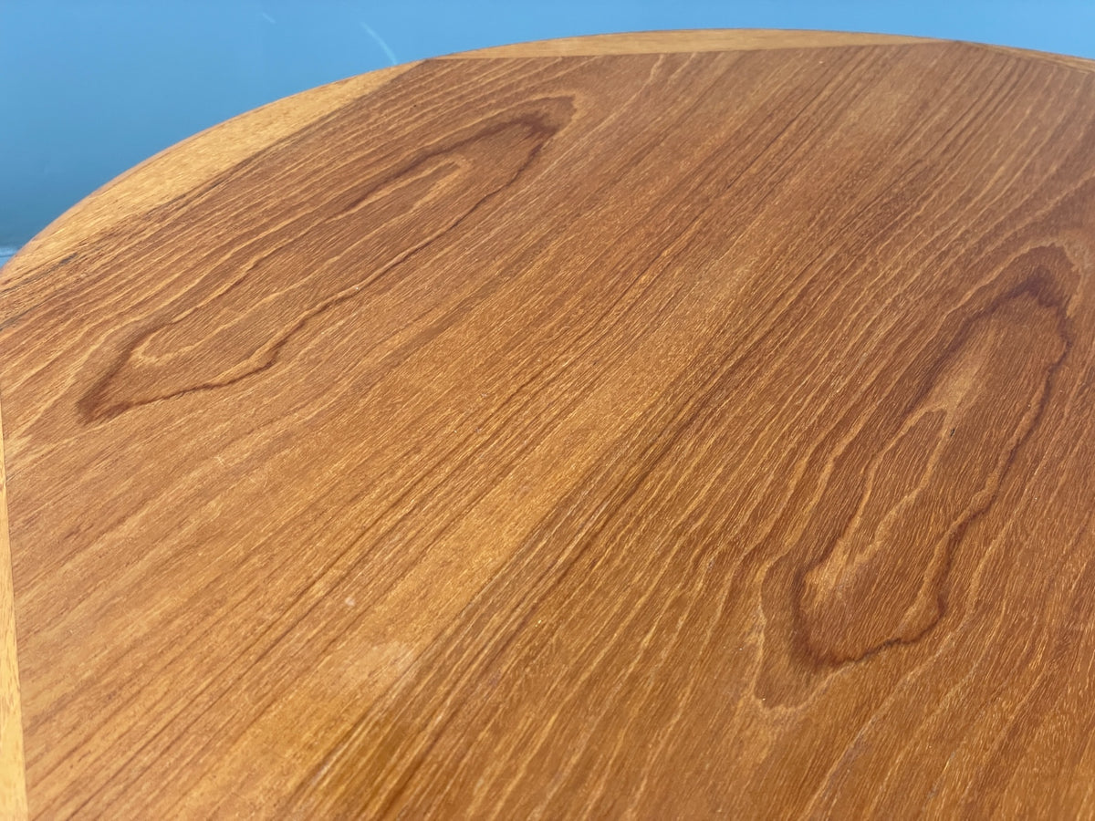 Vintage Teak Coffee Table Round Danish Retro Mid Century EB13096