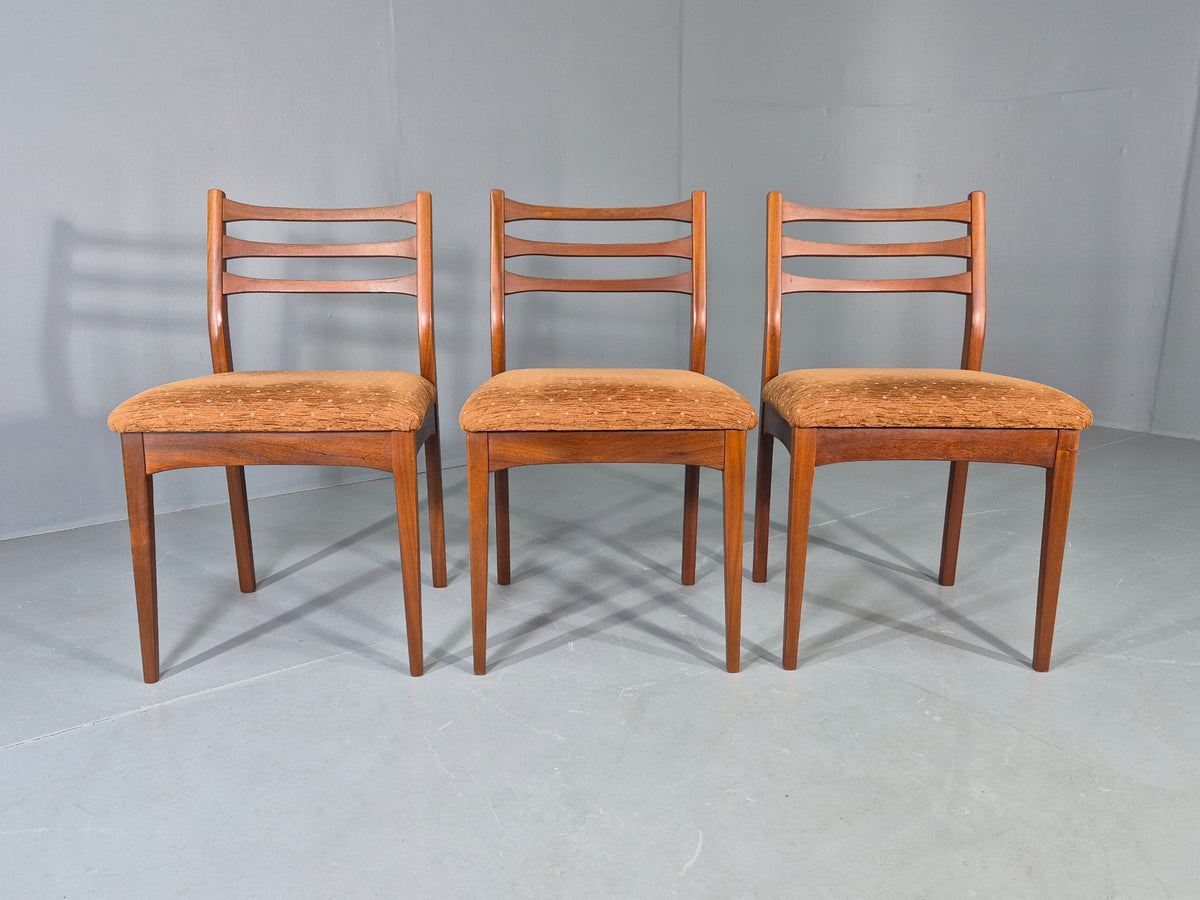 3 Vintage Jentique Dining Chairs 1970s Retro Teak Frames MCM Eb13053