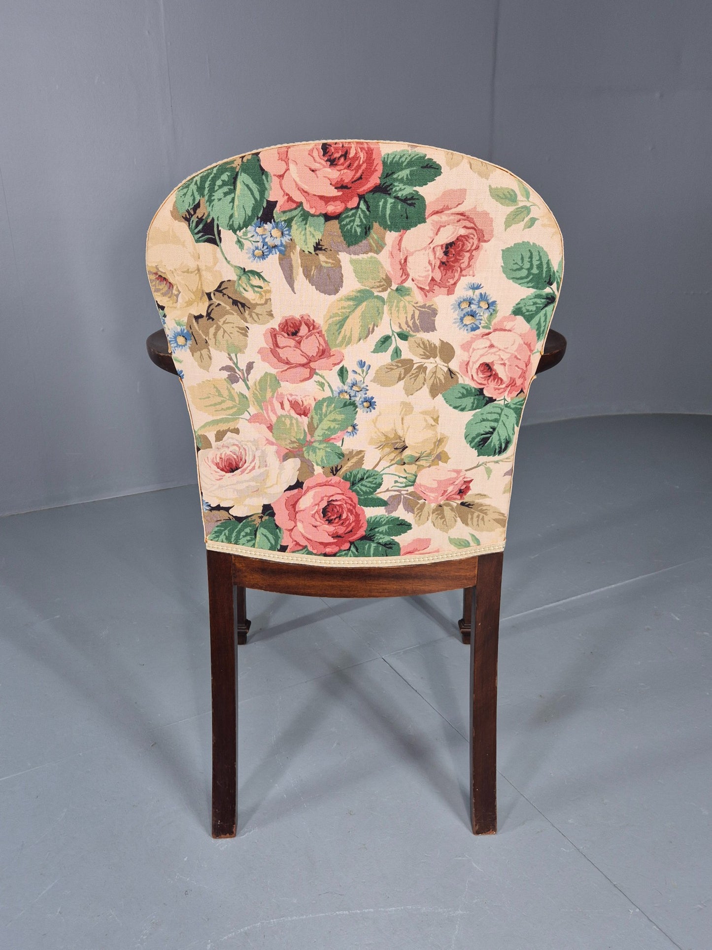 Vintage Parker Knoll Armchair in Floral Cotton Print 1950s Retro EB12536