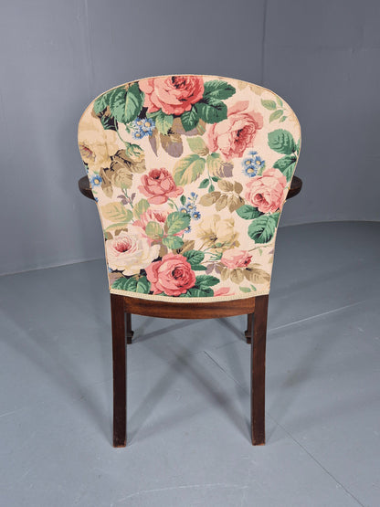Vintage Parker Knoll Armchair in Floral Cotton Print 1950s Retro EB12536