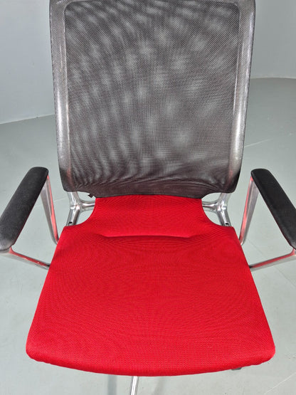 Vintage Vitra Media Office Chair Red and Black EB12256
