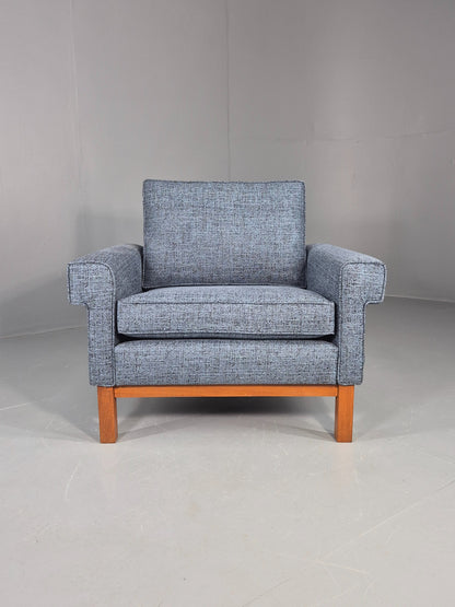 Vintage Mid Century Armchair 1960s Swedish Teak New Upholstery Retro EB11136