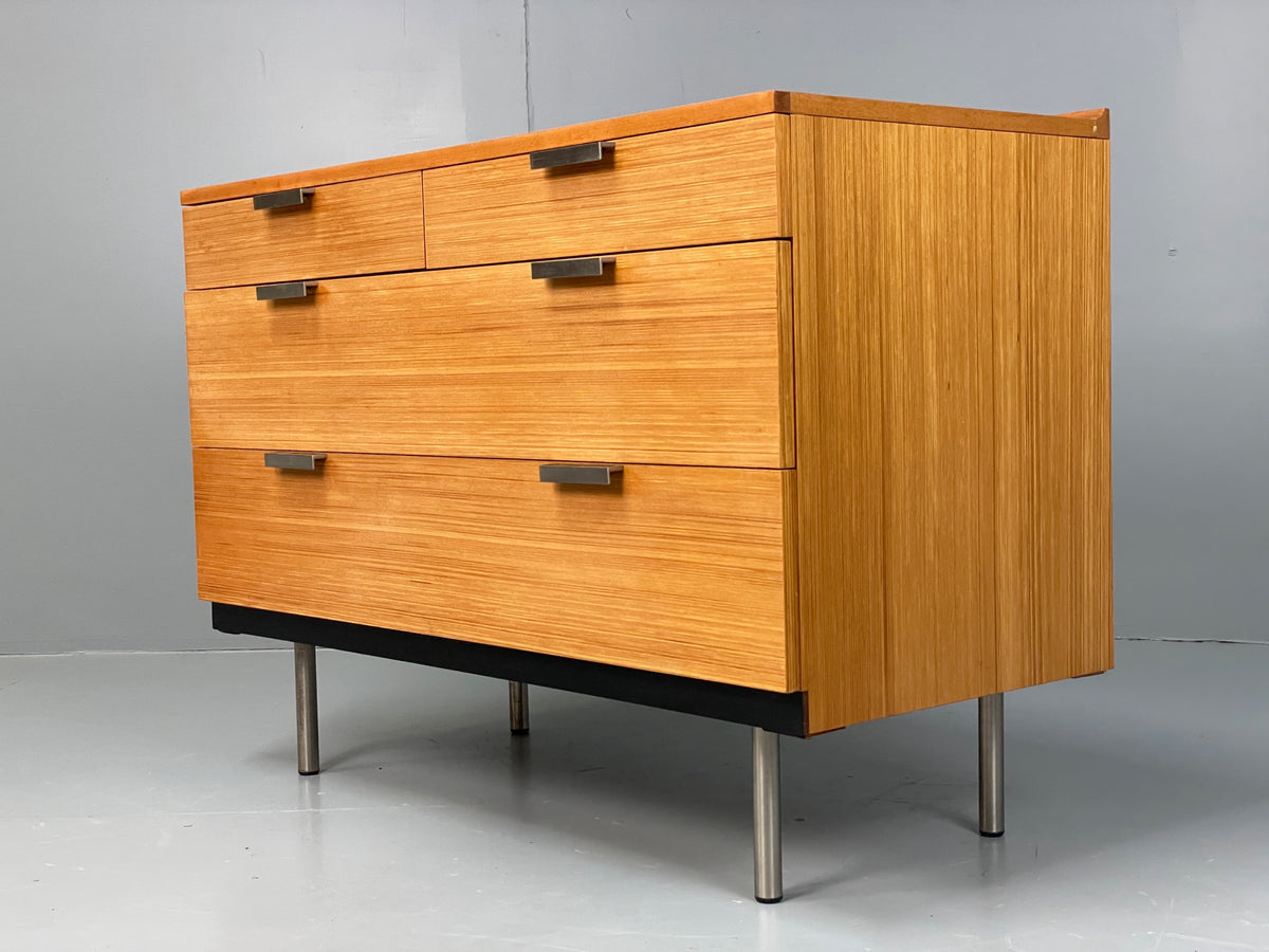 Vintage Chest Of Drawers Stag Fineline Birch Aluminium Retro Mid Century EB12967