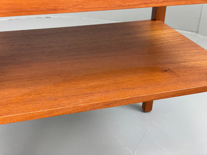 Vintage Side Table Teak 1960s Danish Mid Century Retro Magazine Shelf EB12810