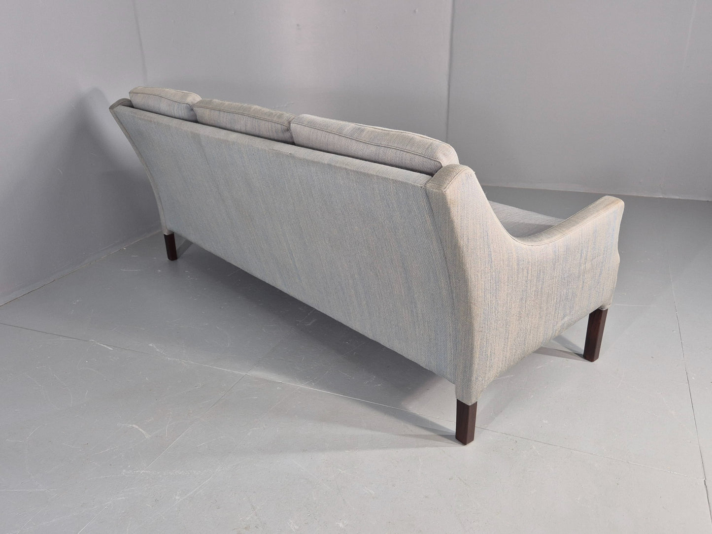Vintage Danish 3 seater Sofa by Arne Wahl Iversen Original Cotton Retro Eb12563