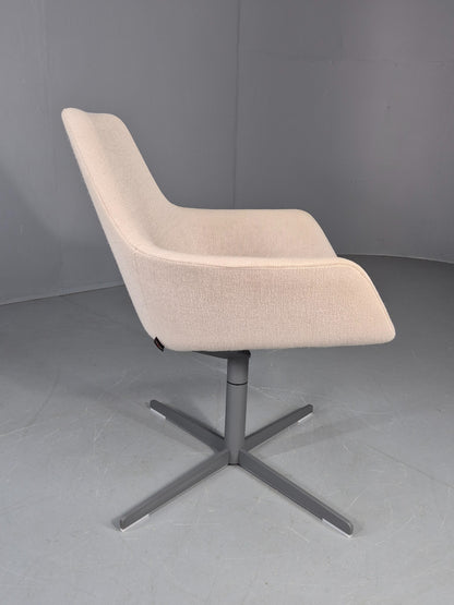 Vintage Swivel Tub Chair Hitch Mylius Modern Design Retro Cream EB12850