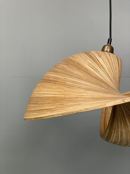 Verza Bamboo Pendant Lamp Freeform Shape Sustainable Handcrafted