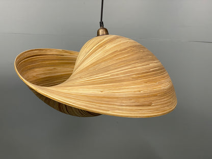 Verza Bamboo Pendant Lamp Freeform Shape Sustainable Handcrafted