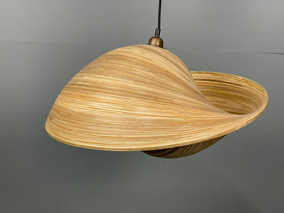 Verza Bamboo Pendant Lamp Freeform Shape Sustainable Handcrafted