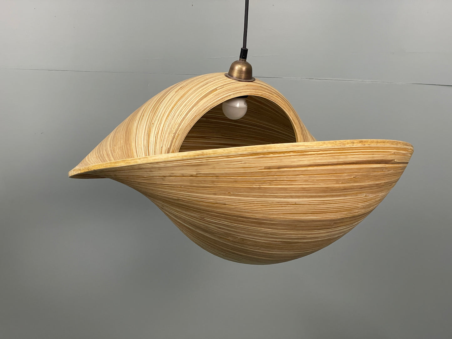 Verza Bamboo Pendant Lamp Freeform Shape Sustainable Handcrafted