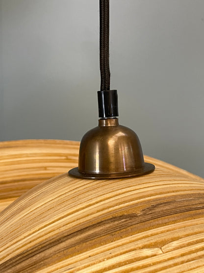 Verza Bamboo Pendant Lamp Freeform Shape Sustainable Handcrafted