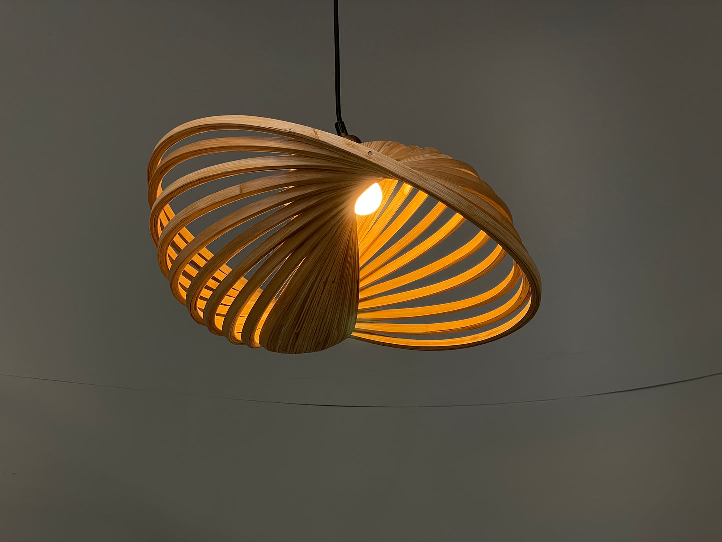 Dua Bamboo Pendant Lamp Freeform Shape Sustainable Handcrafted