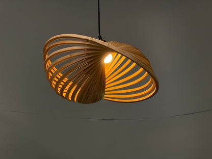 Dua Bamboo Pendant Lamp Freeform Shape Sustainable Handcrafted