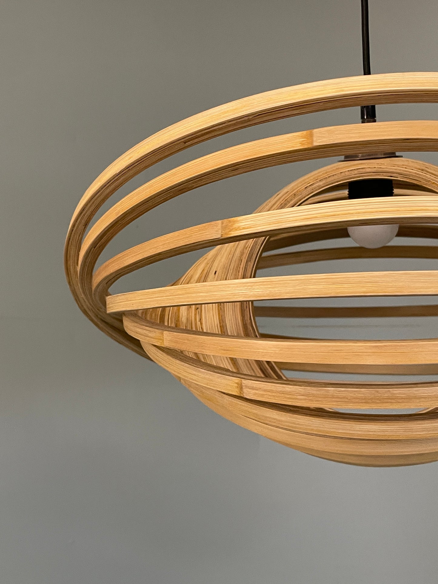 Dua Bamboo Pendant Lamp Freeform Shape Sustainable Handcrafted