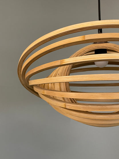 Dua Bamboo Pendant Lamp Freeform Shape Sustainable Handcrafted