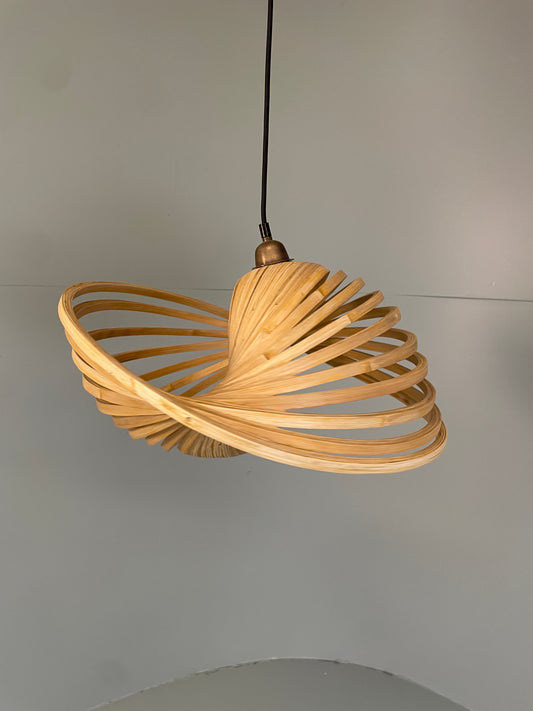 Dua Bamboo Pendant Lamp Freeform Shape Sustainable Handcrafted