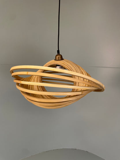 Dua Bamboo Pendant Lamp Freeform Shape Sustainable Handcrafted
