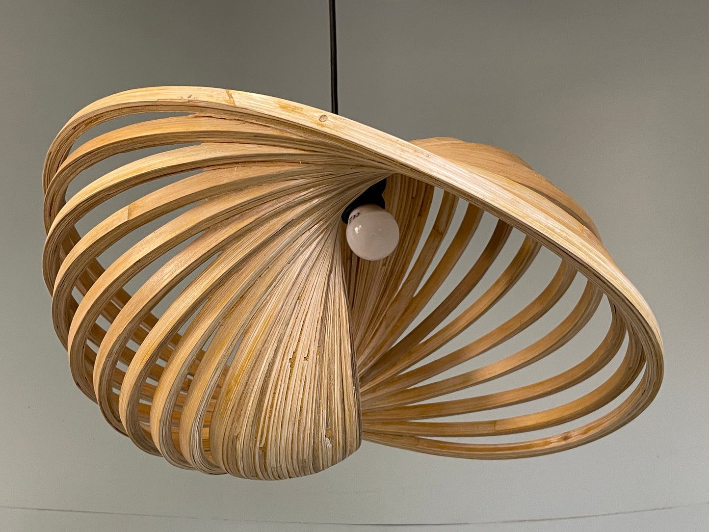 Dua Bamboo Pendant Lamp Freeform Shape Sustainable Handcrafted