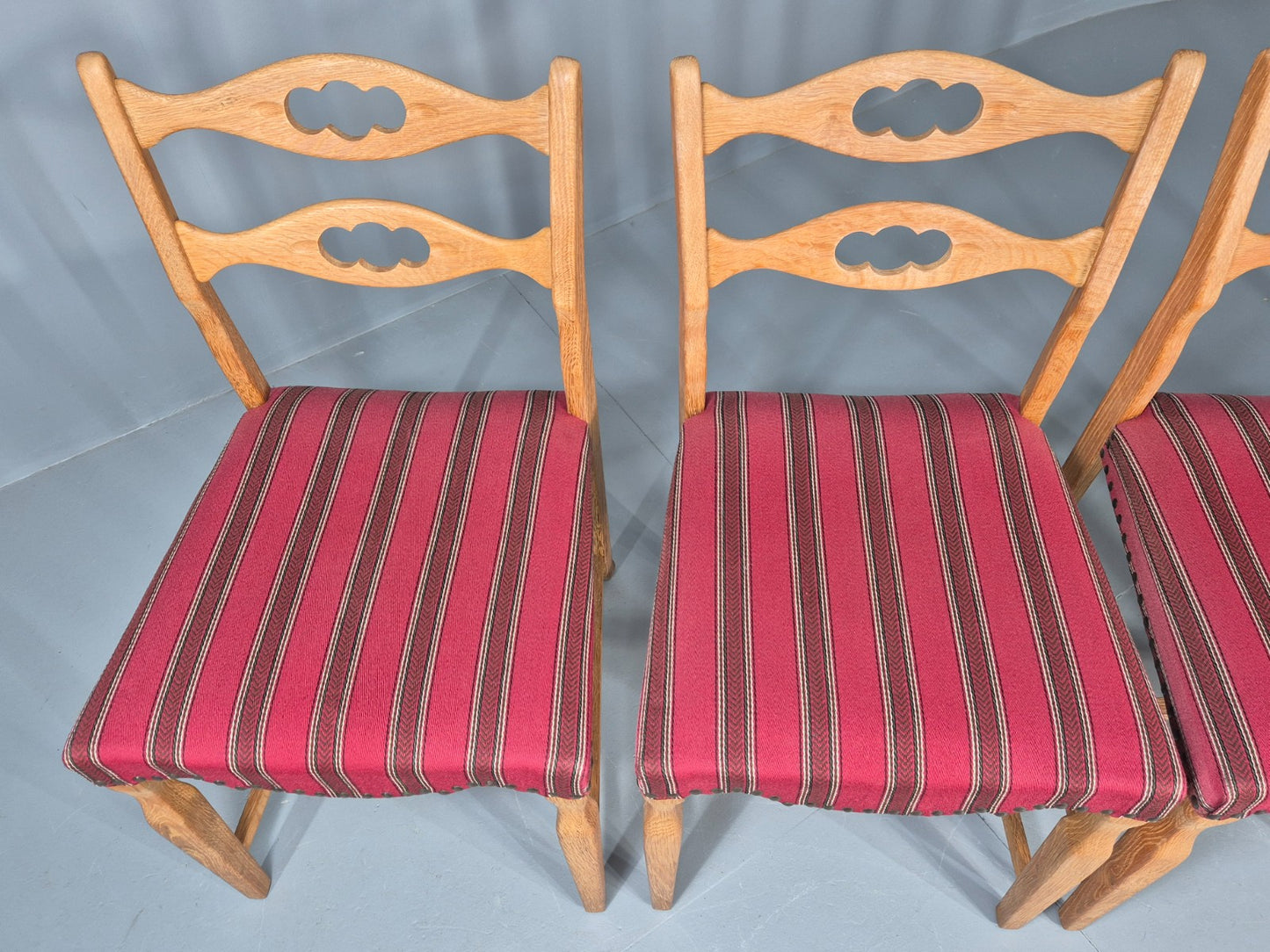 4 Vintage Henning Kjaenulf Oak dining chairs 1970s Danish Retro EB12110