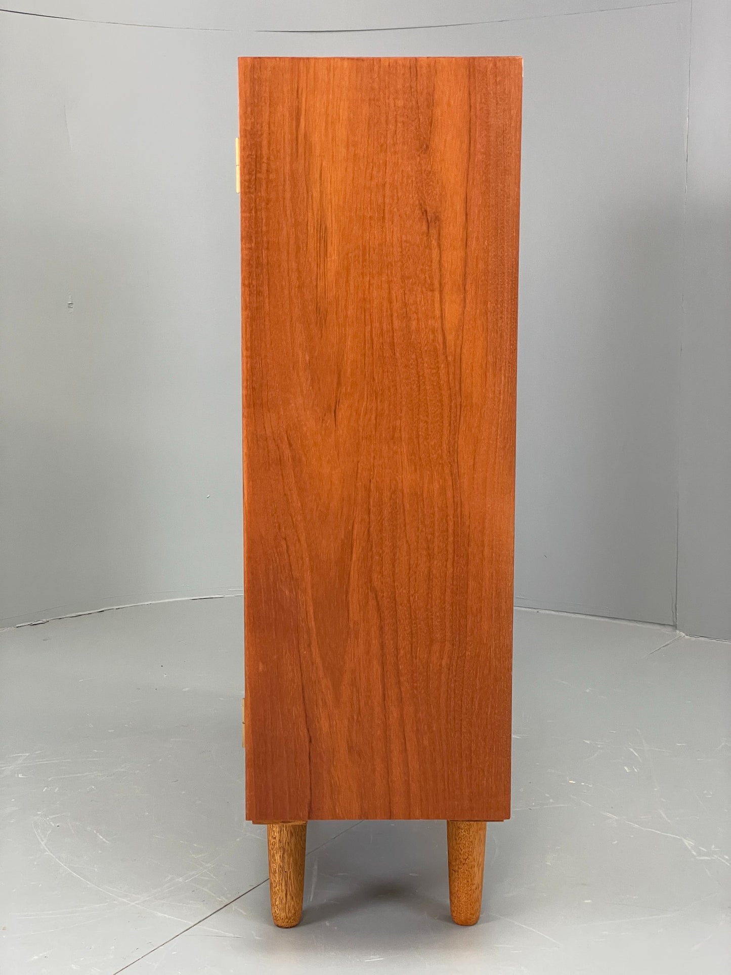 Vintage 1960s Teak Bookcase Glazed Retro Shelving Adjustable Mid Century EB11975