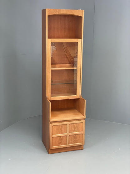 Vintage Nathan Teak Unit Glazed Display Shelving Retro 1970s Squares EB12897