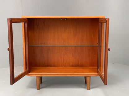 Vintage G Plan Bookcase Teak 1970s Glazed Doors Shelving Mid Century EB12900