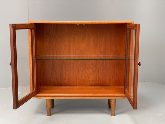 Vintage G Plan Bookcase Teak 1970s Glazed Doors Shelving Mid Century EB12900