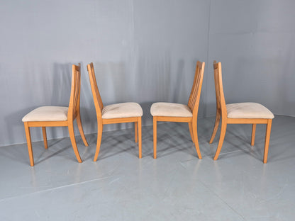 4 Vintage G Plan Dining Chairs High Spoke Back Ash Frame 1990s Retro EB12840