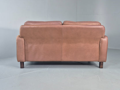 Vintage 2 Seater Leather Settee 1970s Thams Buffalo Leather Retro MCM EB12378