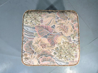 Vintage Ercol Cloisters Range Footstool Floral Cotton Upholstery EB12918